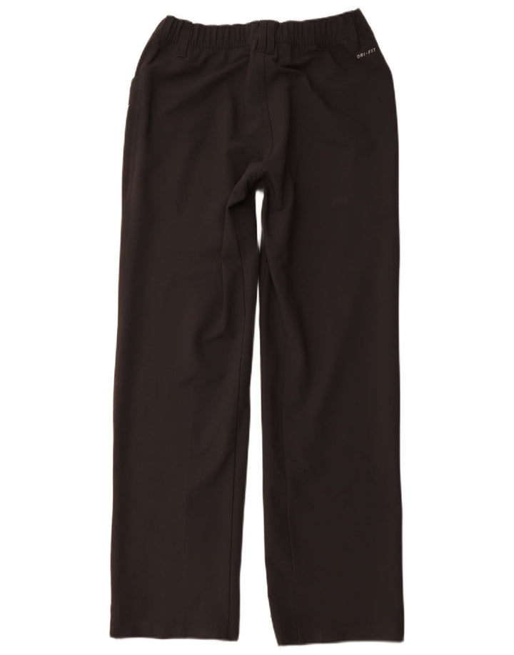 NIKE muške Dri Fit ravne ležerne hlače male W27 L31 sivi poliester