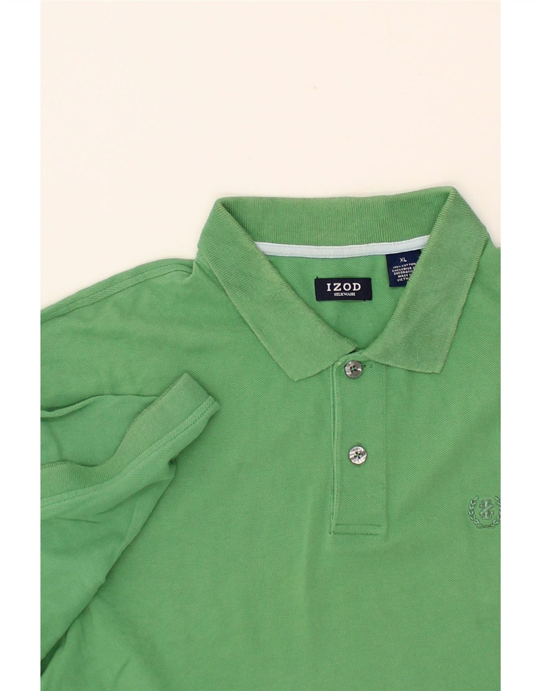 IZOD Mens Polo Shirt XL Green Cotton Vintage Izod and Second-Hand Izod from Messina Hembry 