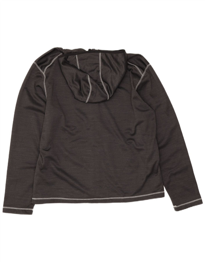 Fila muški pulover s kapuljačom s patentnim zatvaračem 2XL crni poliester