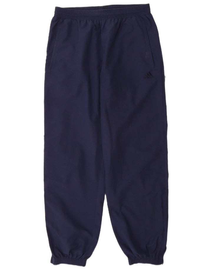 ADIDAS Mens Tracksuit Trousers Joggers Large  Navy Blue Polyester