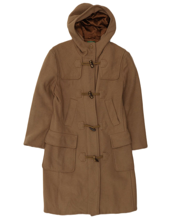 Benetton ženski duffle kaput s kapuljačom UK 10 Small Beige