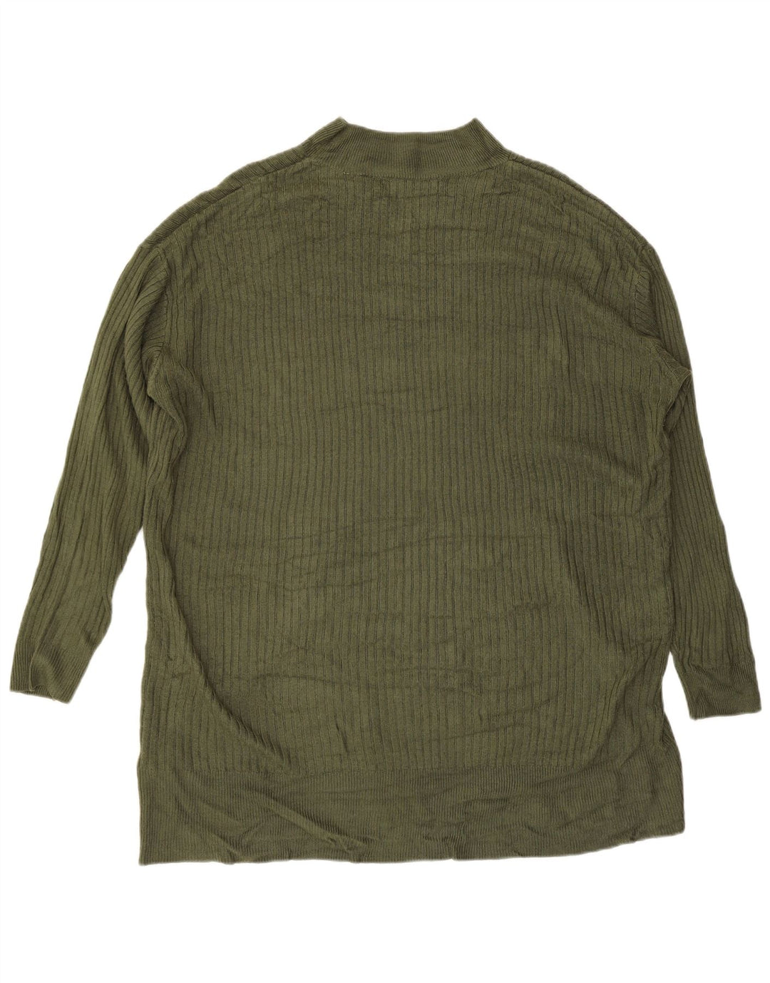 MARKS & SPENCER Womens Oversized Turtle Neck Jumper Sweater UK 18 XL Khaki