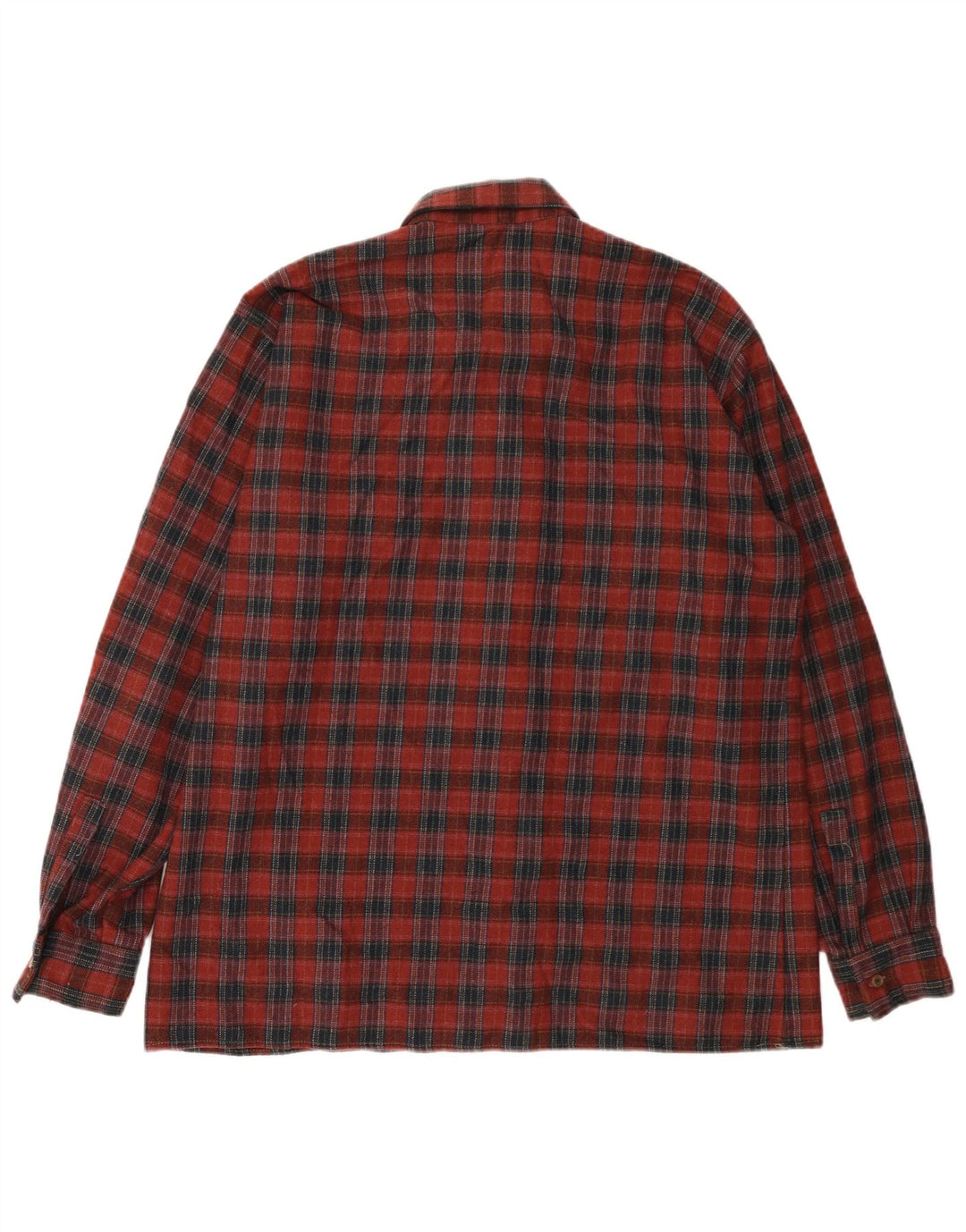 Vintage muška flanelska košulja veličina 43 veliki crveni karirani vuneni