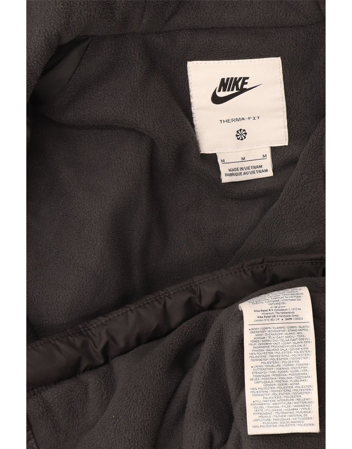Nike muška podstavljena jakna s kapuljačom UK 38 srednje sivi poliester