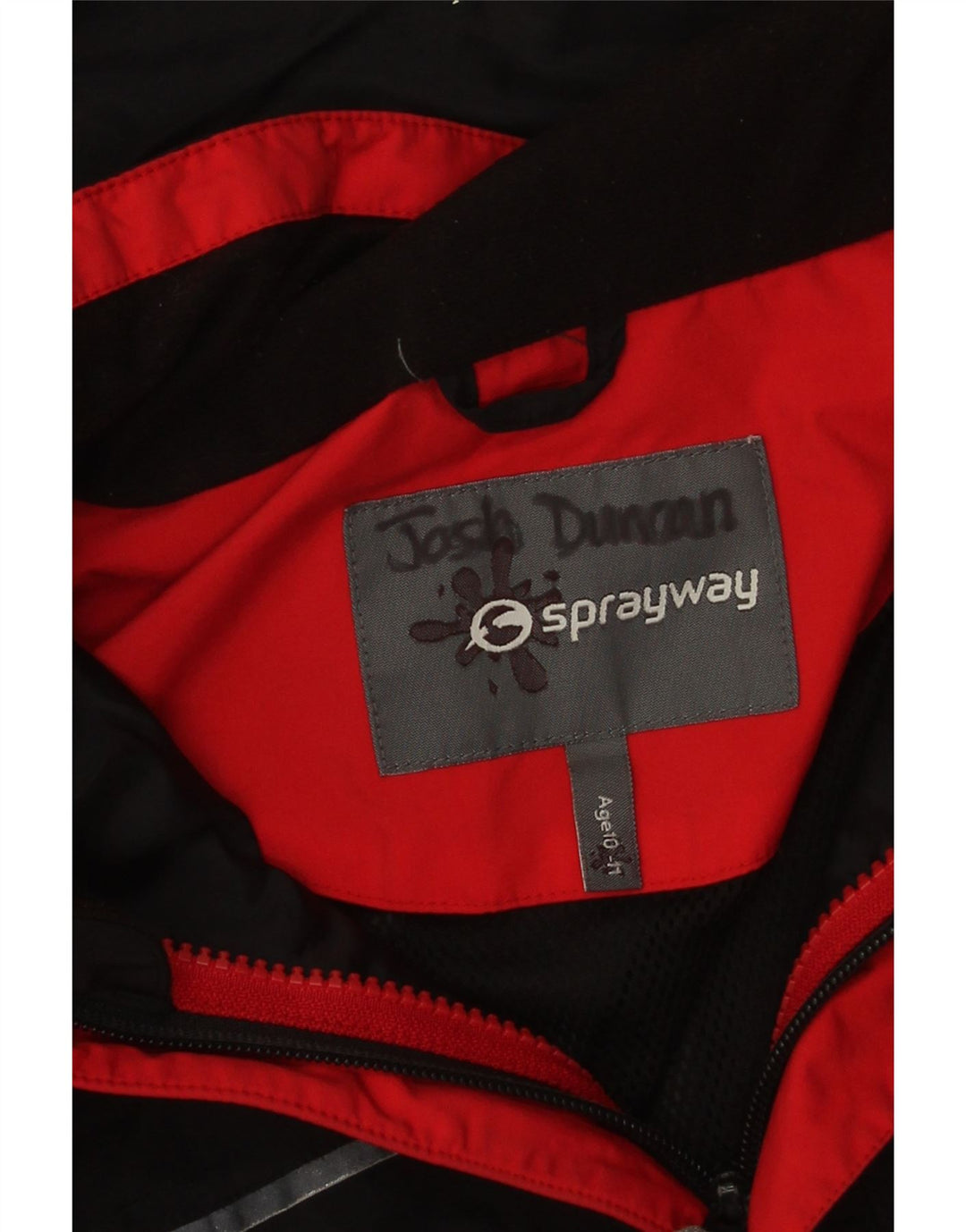 Vjetrovka s kapuljačom Sprayway za djevojčice 10-11 godina crna poliester