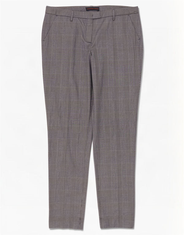 Trussardi ženske uske chino hlače IT 44 Srednje W32 L31 plava houndstooth