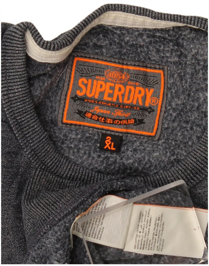 Superdry muški džemper s grafičkim motivima 2XL tamnoplavi pamuk