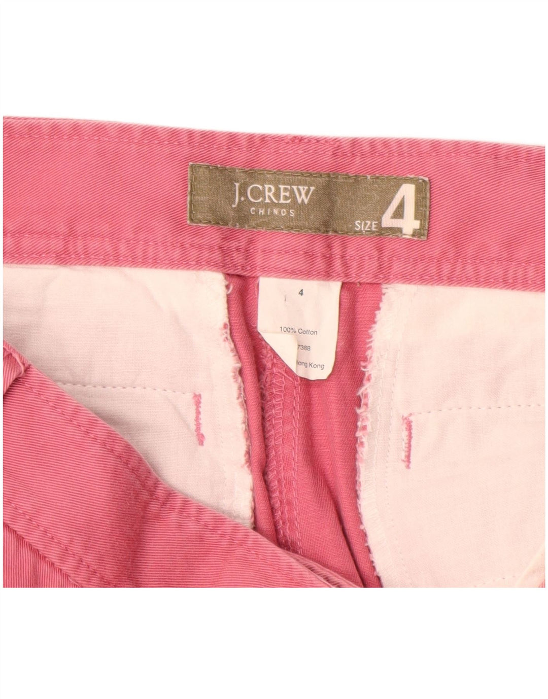 J. CREW Ženske ravne chino hlače US 4 male W28 L26 ružičasti pamuk