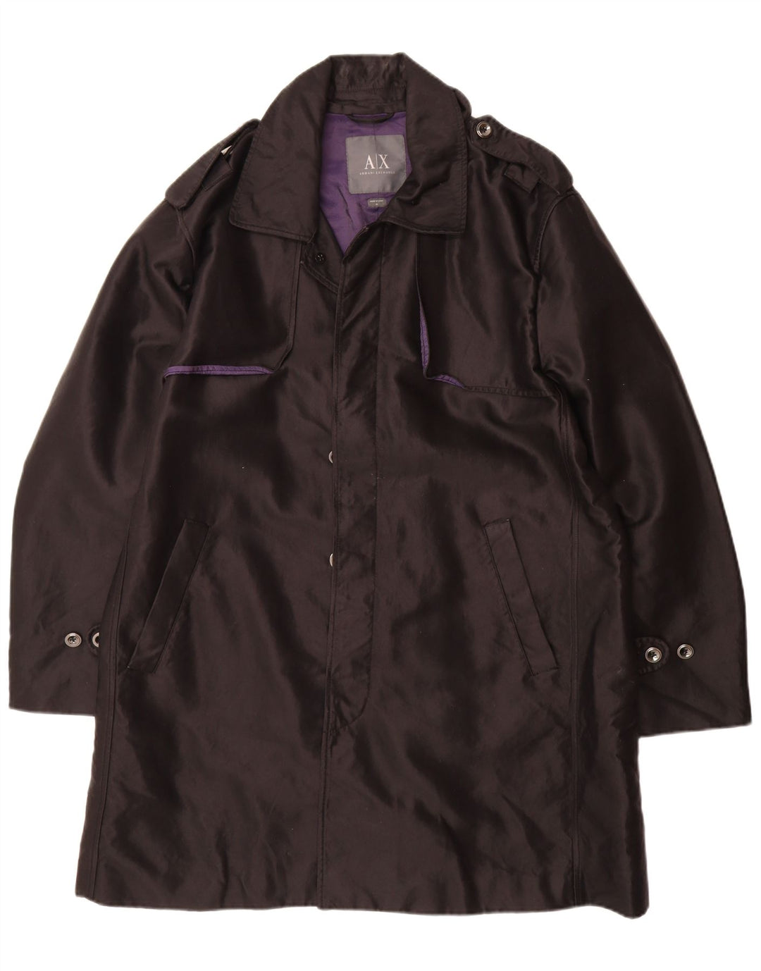 Armani Exchange muški trenč kaput UK 42 XL crni pamuk