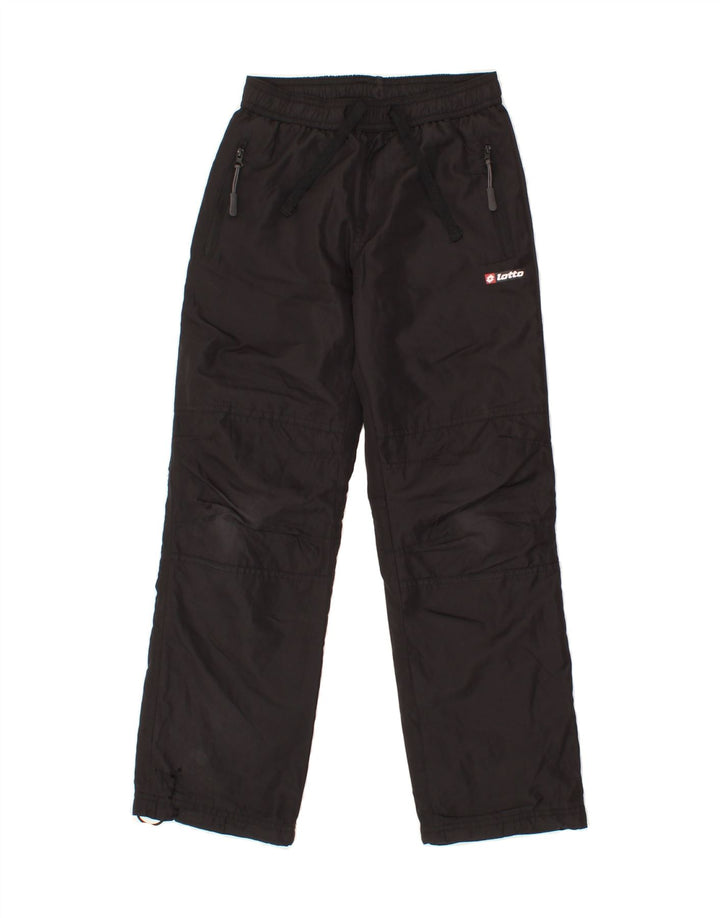 LOTTO Boys Tracksuit Trousers 7-8 Years Small Black Polyester Vintage Lotto and Second-Hand Lotto from Messina Hembry 