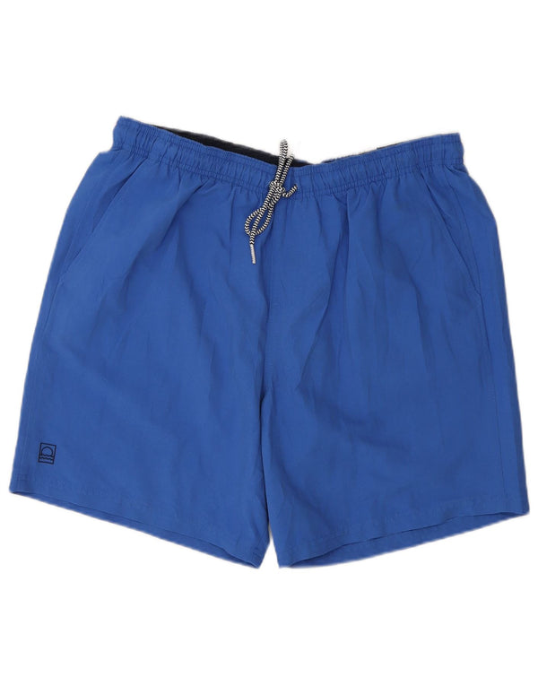 Marks & Spencer Mens Swimming Shorts Medium Blue Polyester