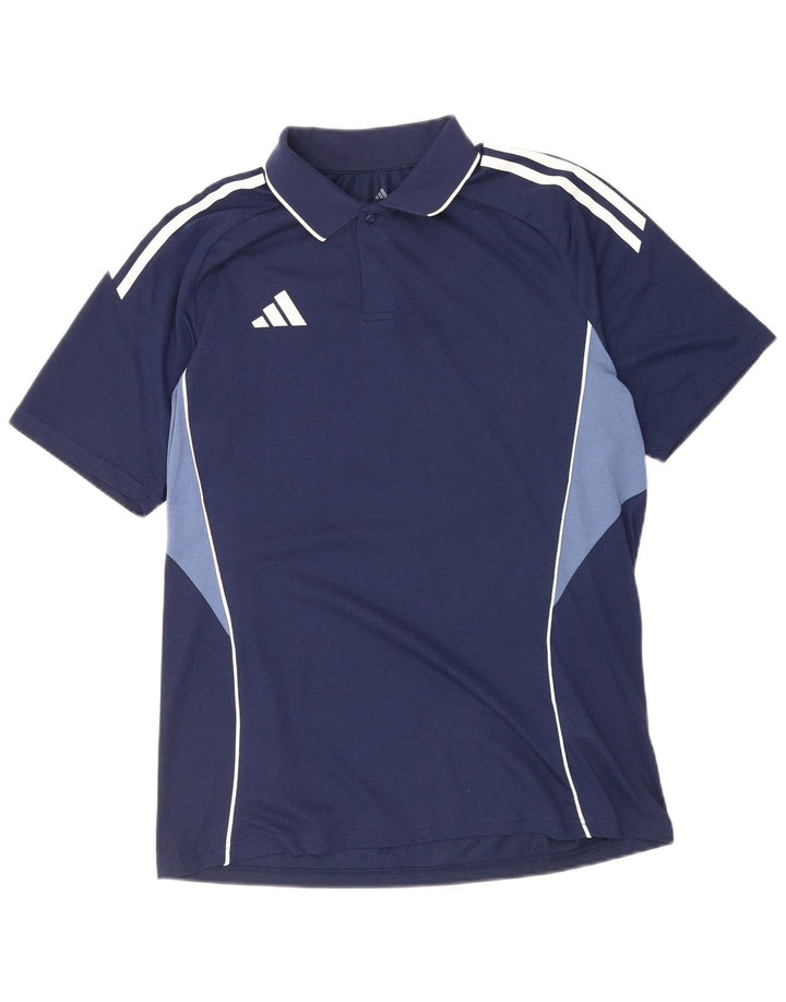 Adidas muška polo majica standardnog kroja srednje tamnoplave poliesterske boje