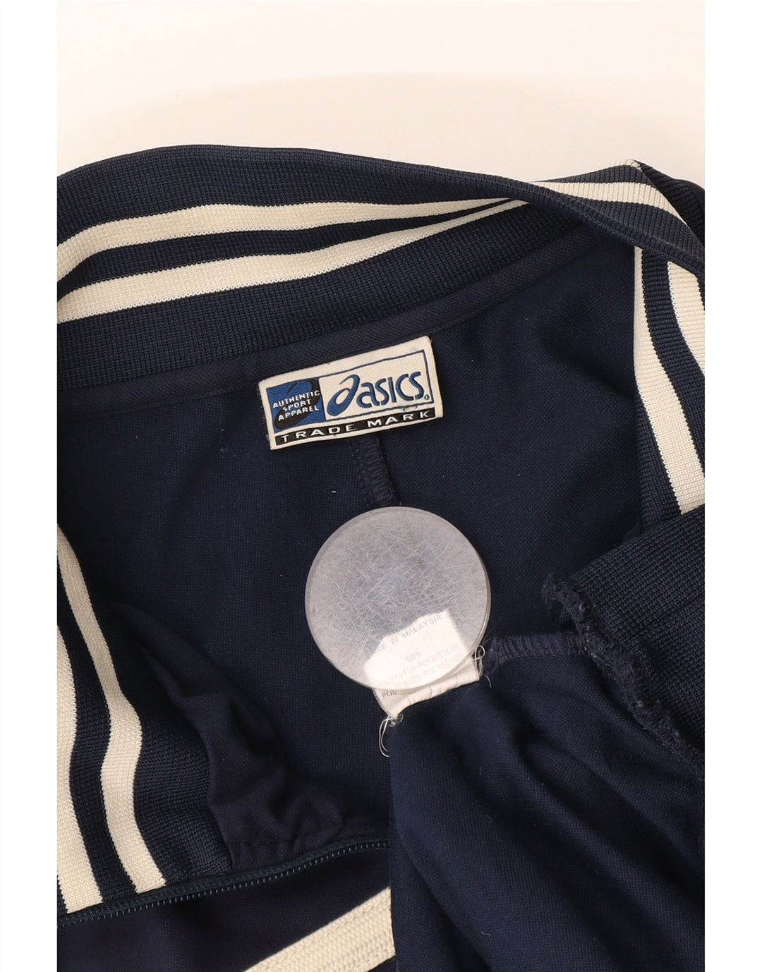 ASICS muška trenirka gornja jakna XL tamnoplavi poliester u boji