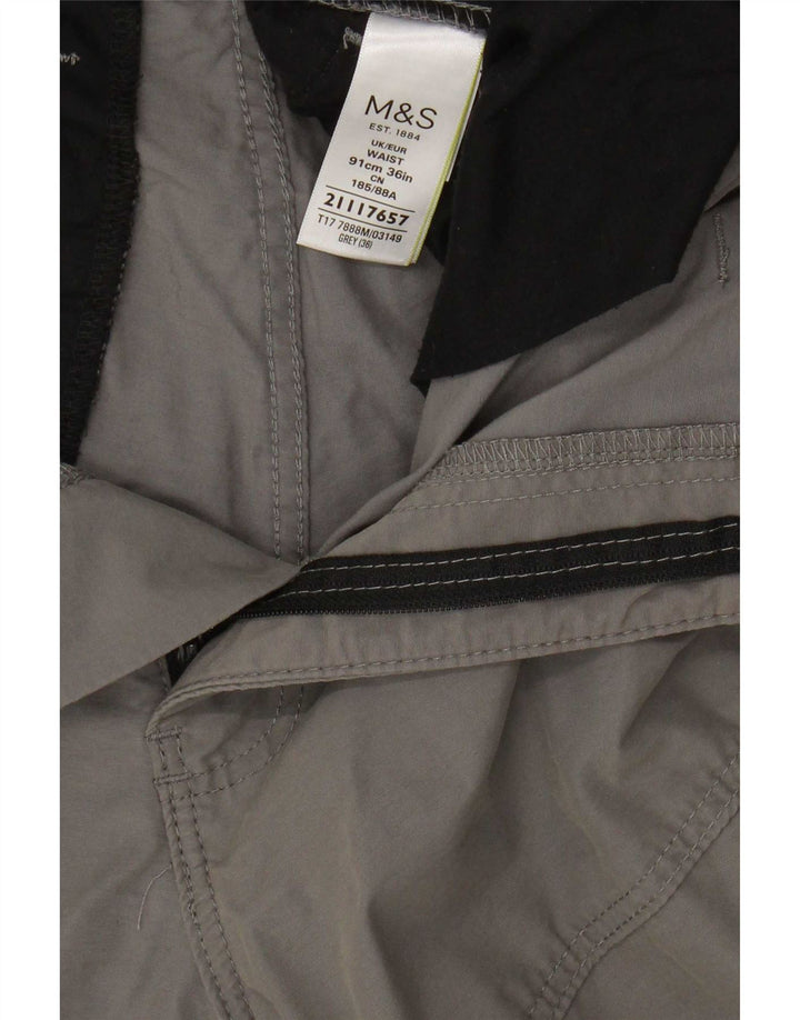 Marks & Spencer muške kargo kratke hlače Large W36 sivi pamuk