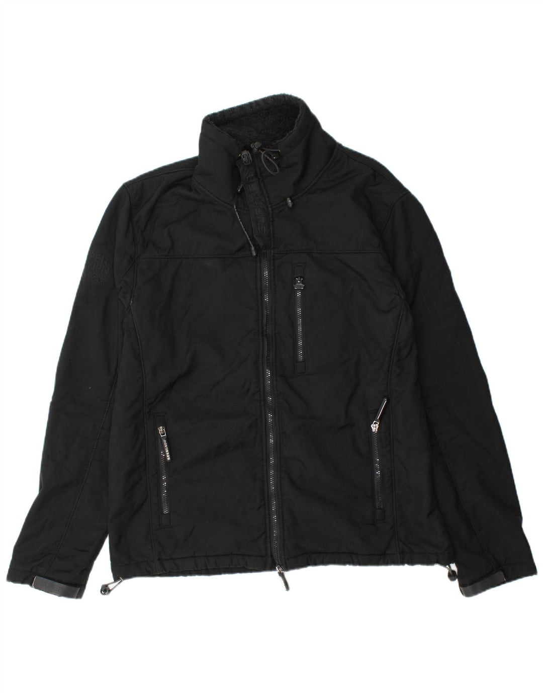 SUPERDRY muška jakna Windtrekker vjetrovka UK 46 3XL crni poliester