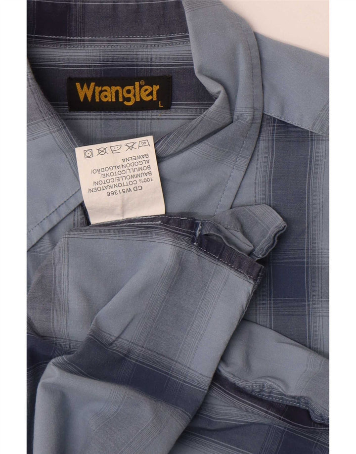 Wrangler muška majica kratkih rukava veliki plavi karirani pamuk
