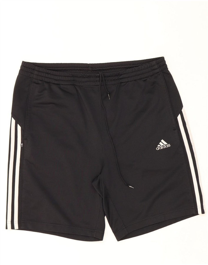 ADIDAS Mens Sport Shorts Large Black Polyester Vintage Adidas and Second-Hand Adidas from Messina Hembry 