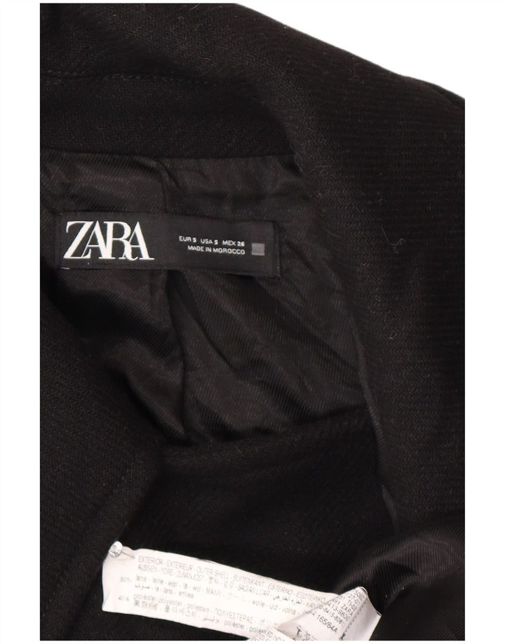 Zara ženski preveliki kaput UK 10 Mala crna vuna