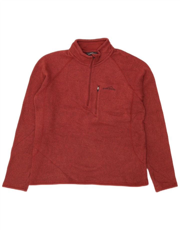 Eddie Bauer muška dukserica s izrezom na patentni zatvarač Srednje tamnocrvena s pjegama