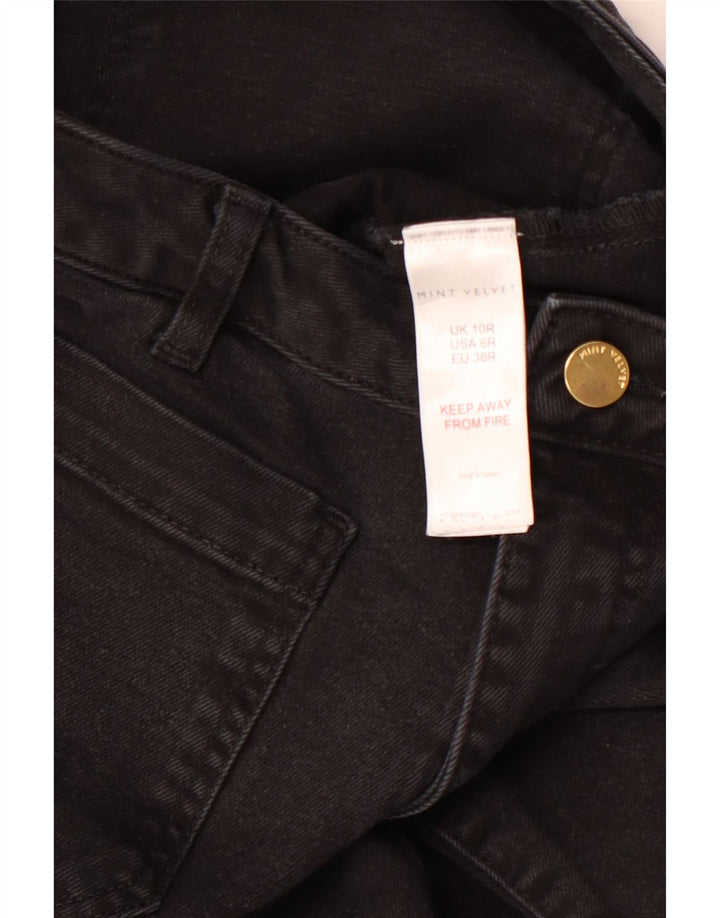 MINT VELVET Ženske ravne traperice visokog struka UK 10 male W28 L30 crne