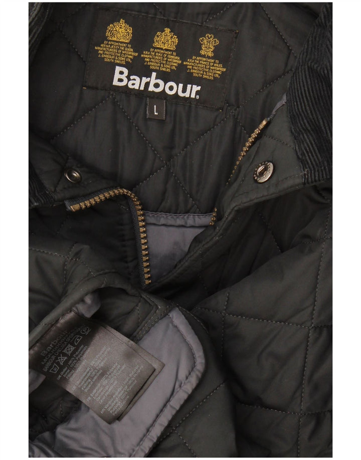 Barbour muška prošivena jakna UK 40 veliki crni poliester