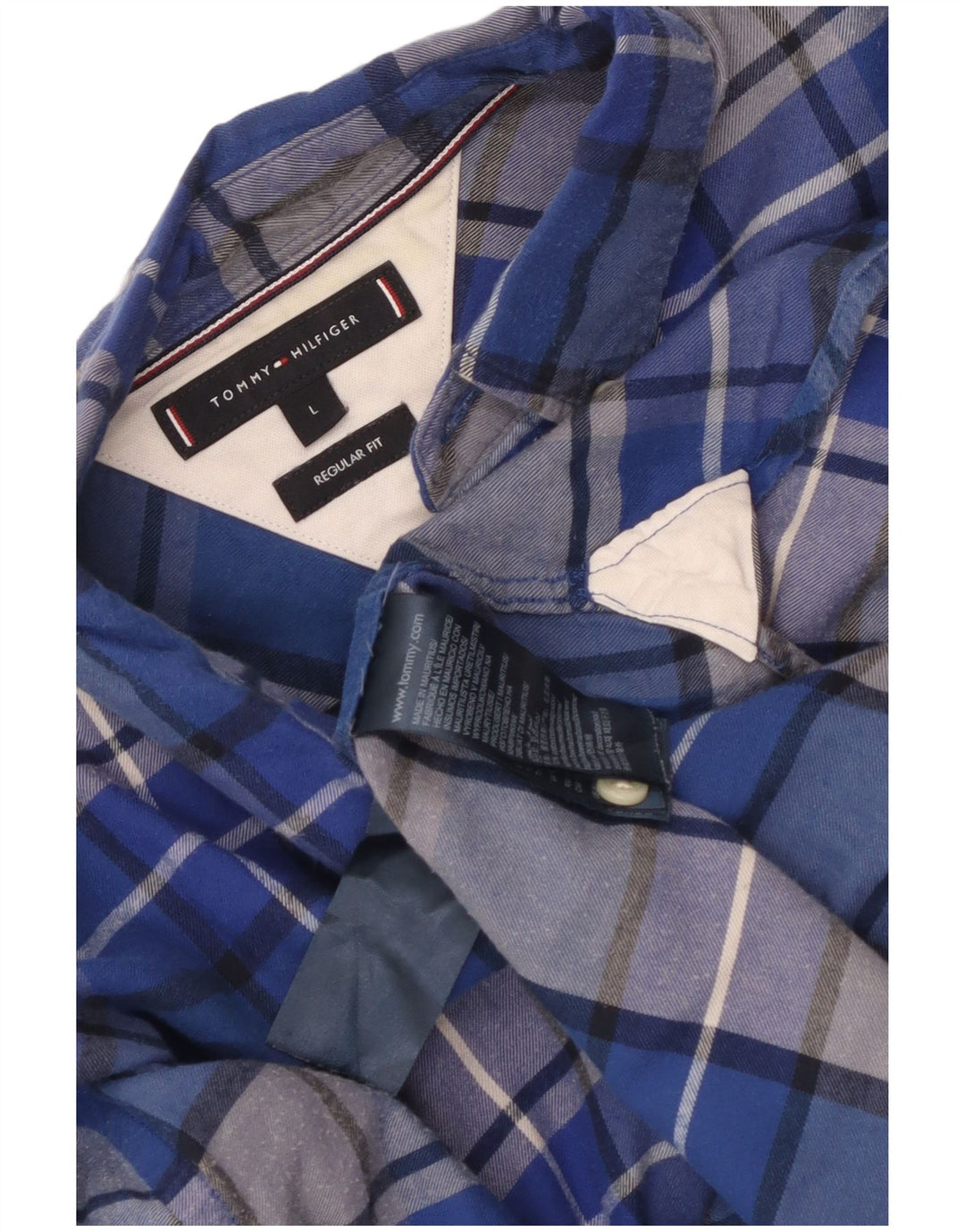 Tommy Hilfiger muška pamučna košulja standardnog kroja, veliki plavi karirani komad