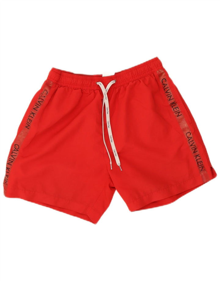 Calvin Klein muške kratke hlače za kupanje s grafičkim motivima srednje crvene boje od poliestera