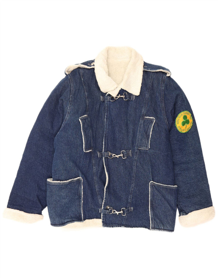VINTAGE muška Dover Sherpa traper jakna UK 40 Large Blue