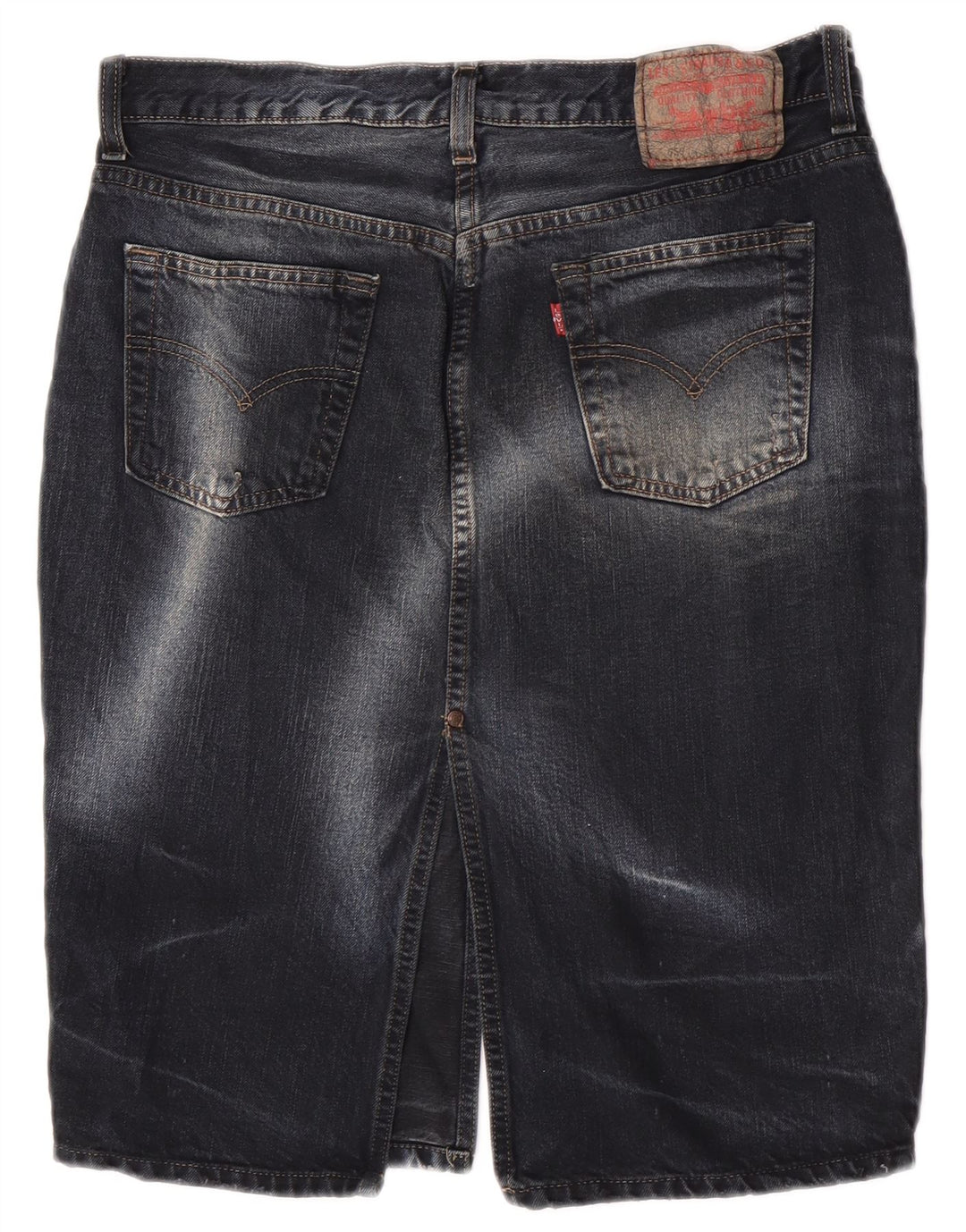 Levi's ženska traper suknja velika W32 tamnoplavi pamuk
