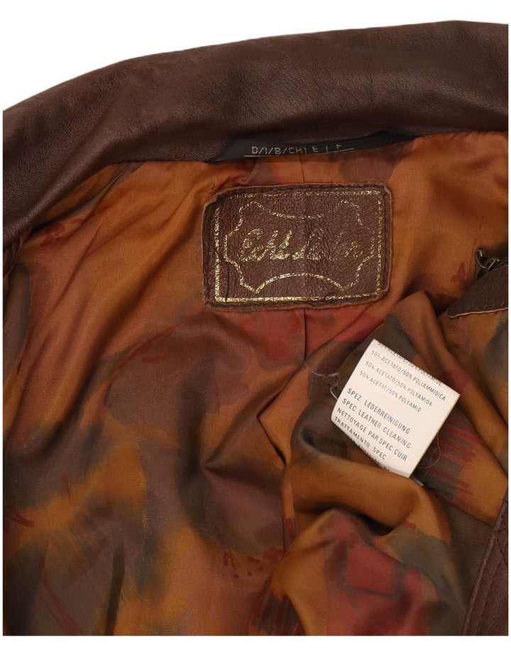 Vintage muška kožna jakna UK 38 srednje smeđe kožne retro boje