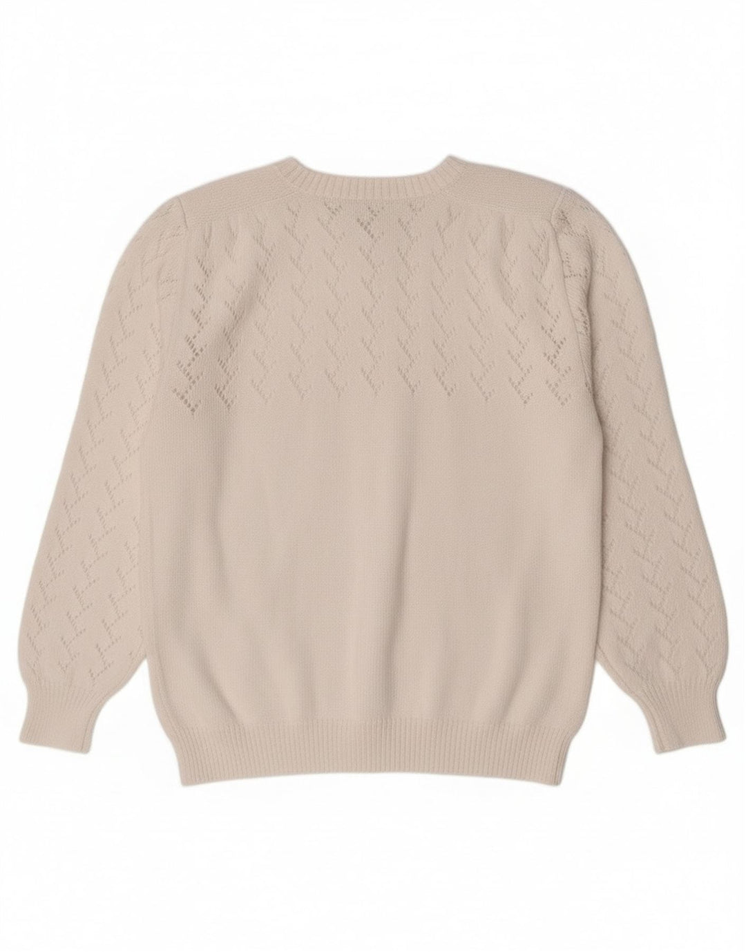 Vintage ženski kardigan džemper UK 14 Srednje bijeli