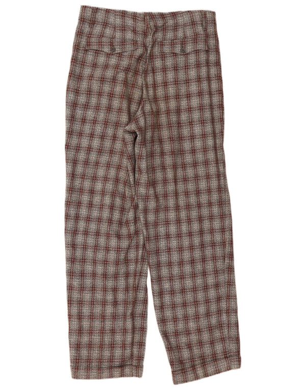 Vintage muške chino hlače s klinovima IT 50 Large W32 L32 Sivi karirani