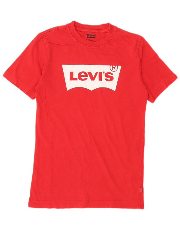 LEVI'S Boys Graphic T-Shirt Top 11-12 Years Red Cotton