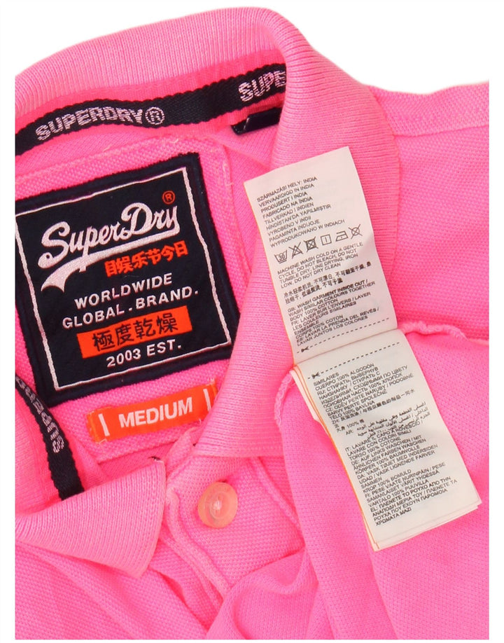 SUPERDRY muška polo majica, srednje ružičasti pamuk