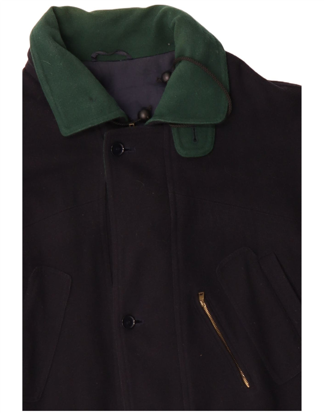 VINTAGE muški kaput UK 42 XL tamnoplava vuna