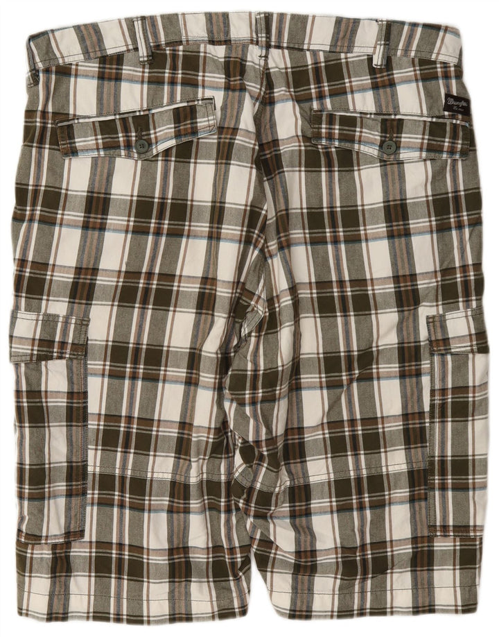 Wrangler muške kargo kratke hlače W42 2XL šareni karirani pamuk