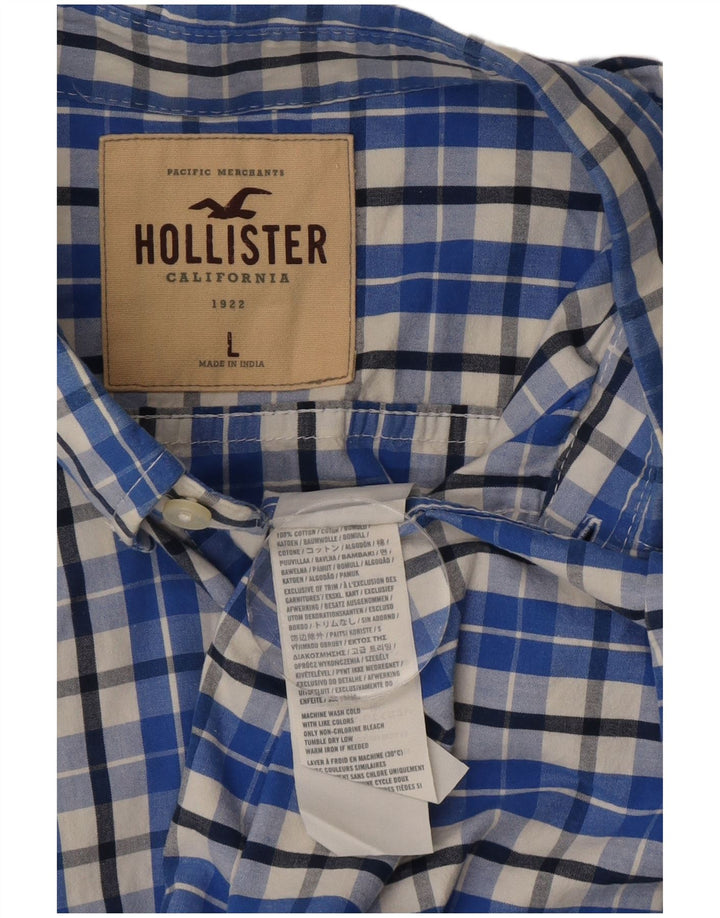 Hollister muška košulja veliki plavi karirani pamuk