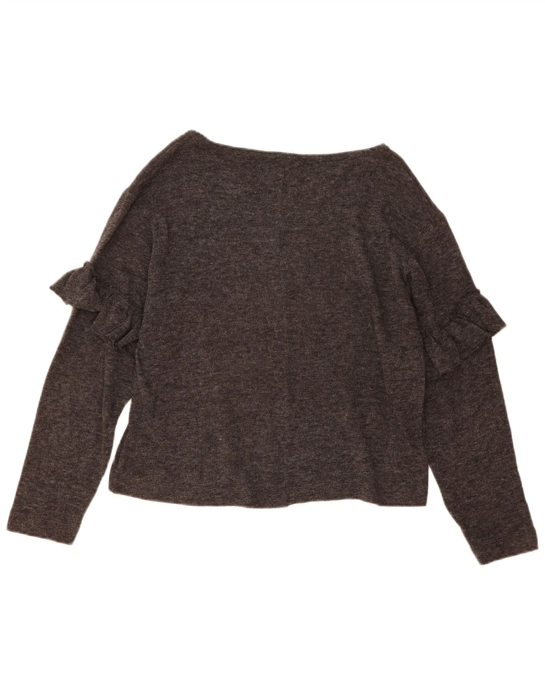 ZARA Womens Boat Neck Jumper Sweater UK 14 Medium Grey