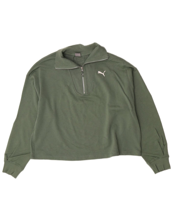 Puma ženska majica s kratkim izrezom i kratkim izrezom, UK 16 Large Green
