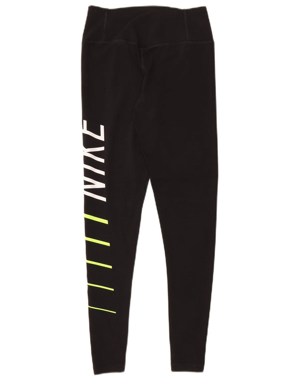 Nike Ženske Dri Fit grafičke tajice UK 4 XS, crni pamuk