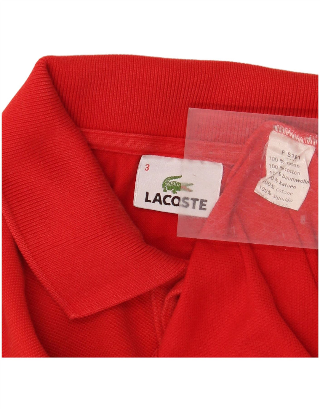 LACOSTE Muška polo majica dugih rukava Veličina 3 Mala crvena pamuk