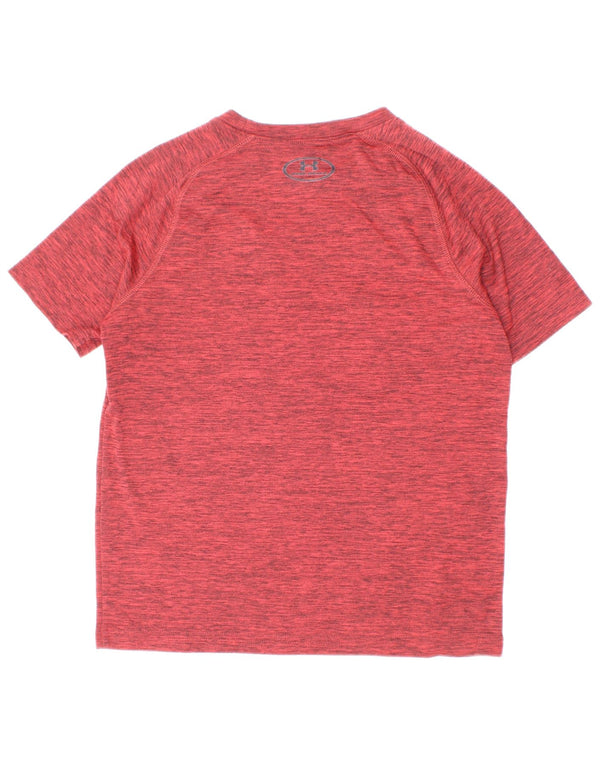 Under Armour Boys Heat Gear Graphic T-Shirt Top 7-8 Years Small Bordo