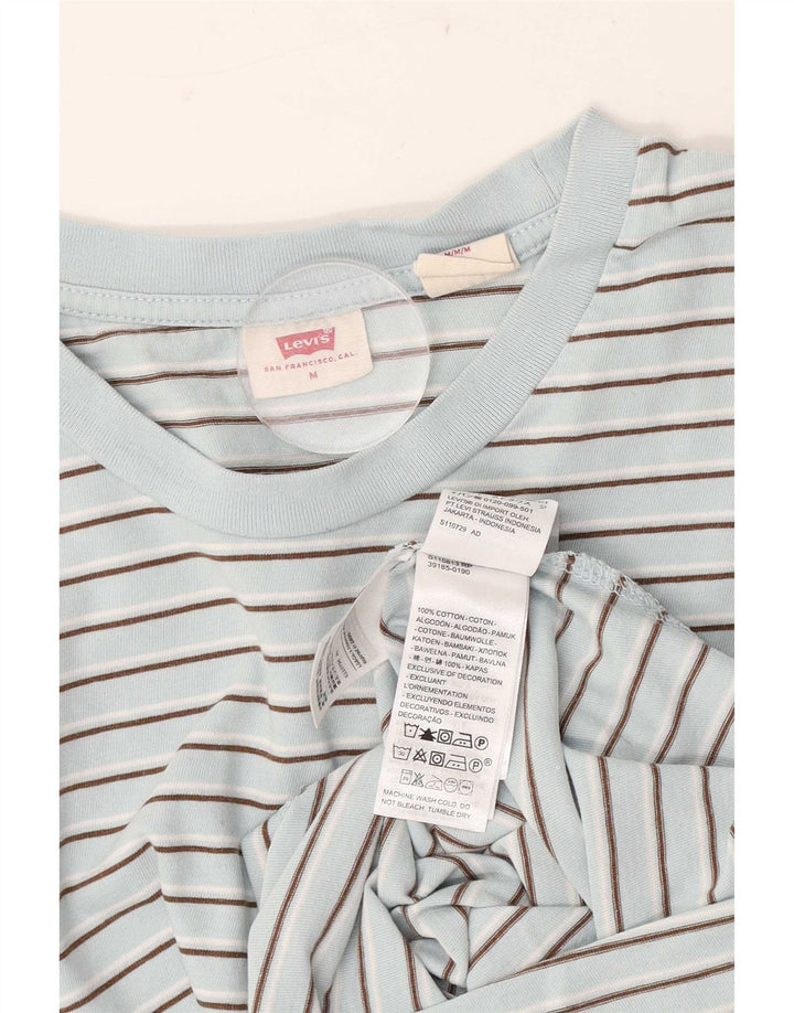Levi's ženska majica kratkih rukava UK 14 pamuk srednje plave pruge