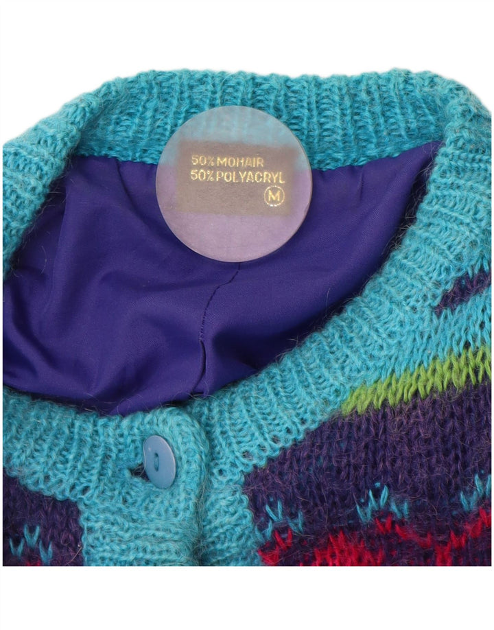Vintage ženski kardigan džemper UK 14 srednje raznobojni Fair Isle