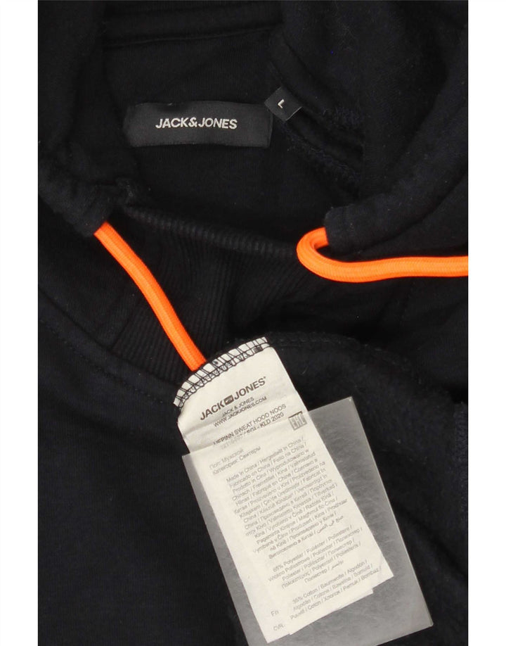 Jack & Jones muški džemper s kapuljačom veliki tamnoplavi poliester