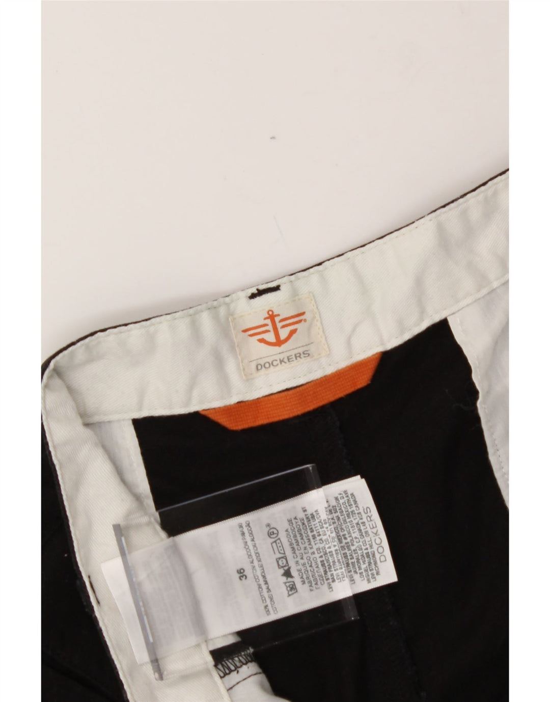 DOCKERS Mens Chino Shorts W36 Large  Black Cotton Vintage Dockers and Second-Hand Dockers from Messina Hembry 