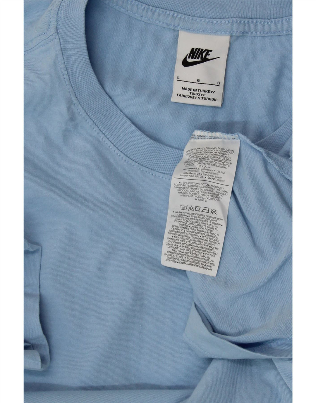 NIKE ženska majica kratkih rukava UK 16 Large Blue Cotton