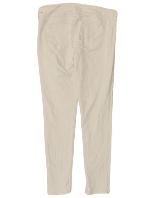 HOLLISTER Ženske super uske traperice US 13 Large W31 L31 Bijeli pamuk