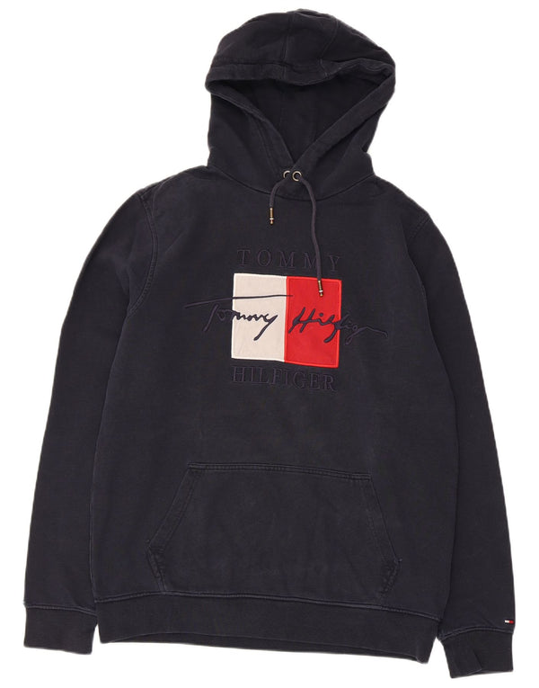 Tommy Hilfiger muška majica s kapuljačom srednje veličine, tamnoplavi pamuk