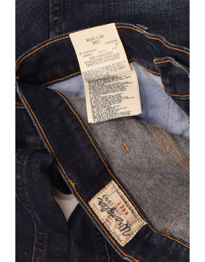 Wrangler muške Bret Bootcut traperice W32 L36 tamnoplavi pamuk